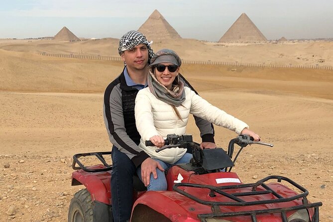 Giza pyramids, Sphinx, ATV bike, Lunch,Camel ride, Dinner cruise& shopping tour - Inside Pyramids vs. Outside Views at Cheops, Khafre, and Menkaure