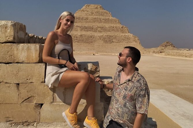 Giza Pyramids, Sphinx, Memphis, Saqqara, with private tour guide - Memphis and Mit Rahina Museum: Ramses II and the Alabaster Sphinx