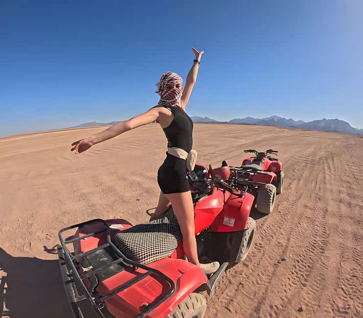 Hurghada: Desert Quad Bike and Buggy Adventure with Transfer - BBQ Dinner and Desert Shows: When the Evening Option Hits Best