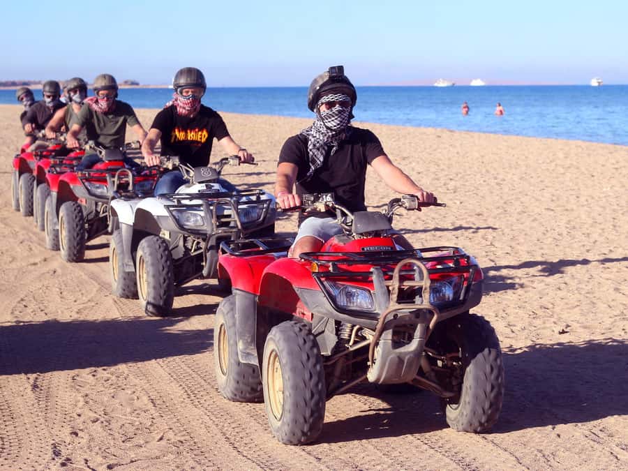 Hurghada: Quad Bike Tour of the Desert and Red Sea - The guide and the photo setup: names you might hear and how it works