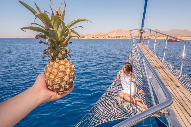 Snorkeling trip to Ras Mohamed & The White Island aboard Luxury Yacht - Lunch on board: seafood cream soup, then the open buffet